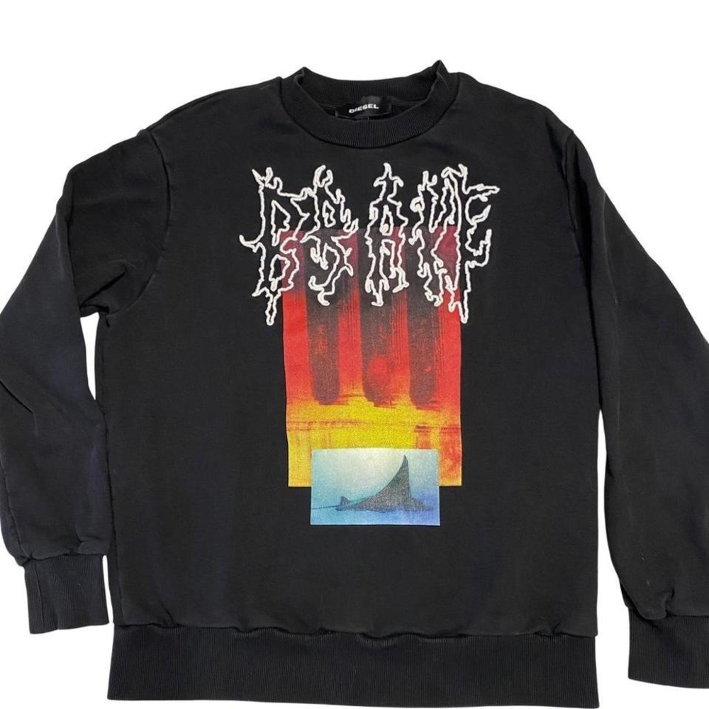 Diesel Men's Brave Black Sweatshirt M
